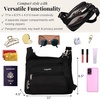 image:imageBaggallini Securtex Antitheft Crossover Crossbody Bag 11w X 85h Rfid Builtin Wallet Locking ZippersBlack