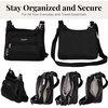 image:imageBaggallini Securtex Antitheft Crossover Crossbody Bag 11w X 85h Rfid Builtin Wallet Locking ZippersBlack
