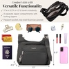 image:imageBaggallini Securtex Antitheft Crossover Crossbody Bag 11w X 85h Rfid Builtin Wallet Locking ZippersCharcoal