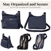 image:imageBaggallini Securtex Antitheft Crossover Crossbody Bag 11w X 85h Rfid Builtin Wallet Locking ZippersFrench Navy
