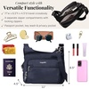 image:imageBaggallini Securtex Antitheft Crossover Crossbody Bag 11w X 85h Rfid Builtin Wallet Locking ZippersFrench Navy