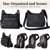 image:imageBaggallini Securtex Antitheft Crossover Crossbody Bag 11w X 85h Rfid Builtin Wallet Locking ZippersMidnight Blossom Print