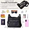 image:imageBaggallini Securtex Antitheft Crossover Crossbody Bag 11w X 85h Rfid Builtin Wallet Locking ZippersMidnight Blossom Print