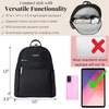 image:imageBaggallini Securtex Antitheft Vacation Travel Backpack 10x13 SlashResistant Nylon Daypack wRFID BlackBlack