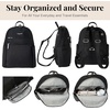 image:imageBaggallini Securtex Antitheft Vacation Travel Backpack 10x13 SlashResistant Nylon Daypack wRFID BlackBlack