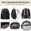 image:imageBaggallini Securtex Antitheft Vacation Travel Backpack 10x13 SlashResistant Nylon Daypack wRFID BlackBlackNeutral