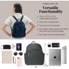 image:imageBaggallini Securtex Antitheft Vacation Travel Backpack 10x13 SlashResistant Nylon Daypack wRFID BlackCharcoal