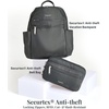 image:imageBaggallini Securtex Antitheft Vacation Travel Backpack 10x13 SlashResistant Nylon Daypack wRFID BlackCharcoal