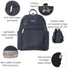 image:imageBaggallini Securtex Antitheft Vacation Travel Backpack 10x13 SlashResistant Nylon Daypack wRFID BlackFrench Navy