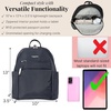 image:imageBaggallini Securtex Antitheft Vacation Travel Backpack 10x13 SlashResistant Nylon Daypack wRFID BlackFrench Navy