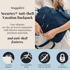image:imageBaggallini Securtex Antitheft Vacation Travel Backpack 10x13 SlashResistant Nylon Daypack wRFID BlackFrench Navy