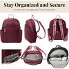 image:imageBaggallini Securtex Antitheft Vacation Travel Backpack 10x13 SlashResistant Nylon Daypack wRFID BlackJamDusty Mauve