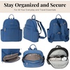 image:imageBaggallini Securtex Antitheft Vacation Travel Backpack 10x13 SlashResistant Nylon Daypack wRFID BlackLapis