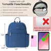 image:imageBaggallini Securtex Antitheft Vacation Travel Backpack 10x13 SlashResistant Nylon Daypack wRFID BlackLapis