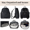 image:imageBaggallini Securtex Antitheft Vacation Travel Backpack 10x13 SlashResistant Nylon Daypack wRFID BlackMidnight Blossom