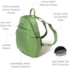 image:imageBaggallini Securtex Antitheft Vacation Travel Backpack 10x13 SlashResistant Nylon Daypack wRFID BlackMoss