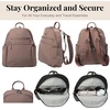 image:imageBaggallini Securtex Antitheft Vacation Travel Backpack 10x13 SlashResistant Nylon Daypack wRFID BlackPortobello