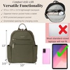 image:imageBaggallini Securtex Antitheft Vacation Travel Backpack 10x13 SlashResistant Nylon Daypack wRFID BlackThyme
