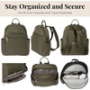 image:imageBaggallini Securtex Antitheft Vacation Travel Backpack 10x13 SlashResistant Nylon Daypack wRFID BlackThyme