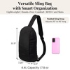 image:imageBaggallini Swift Sling  Lightweight 725x 125 Crossbody Sling Backpack with ConvertibleBlite Black