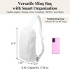 image:imageBaggallini Swift Sling  Lightweight 725x 125 Crossbody Sling Backpack with ConvertibleBlite Bright White