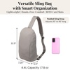 image:imageBaggallini Swift Sling  Lightweight 725x 125 Crossbody Sling Backpack with ConvertibleBlite Silver Sand