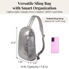 image:imageBaggallini Swift Sling  Lightweight 725x 125 Crossbody Sling Backpack with ConvertibleSilver Metallic
