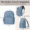 image:imageBaggallini Tribeca Expandable Laptop Backpack  15x11 Lightweight RFID Computer Bag for Work amp Travel with Luggage SleeveCornflower Twill