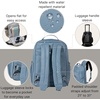 image:imageBaggallini Tribeca Expandable Laptop Backpack  15x11 Lightweight RFID Computer Bag for Work amp Travel with Luggage SleeveCornflower Twill