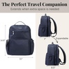 image:imageBaggallini Tribeca Expandable Laptop Backpack  15x11 Lightweight RFID Computer Bag for Work amp Travel with Luggage SleeveFrench Navy Twill