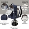 image:imageBaggallini Tribeca Expandable Laptop Backpack  15x11 Lightweight RFID Computer Bag for Work amp Travel with Luggage SleeveFrench Navy Twill