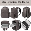 image:imageBaggallini Tribeca Expandable Laptop Backpack  15x11 Lightweight RFID Computer Bag for Work amp Travel with Luggage SleeveSmoke Twill