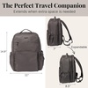 image:imageBaggallini Tribeca Expandable Laptop Backpack  15x11 Lightweight RFID Computer Bag for Work amp Travel with Luggage SleeveSmoke Twill