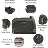 image:imageBaggallini Triple Zip with Front WalletTrifecta RFID Wallet CrossbodyCharcoal