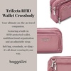 image:imageBaggallini Triple Zip with Front WalletTrifecta RFID Wallet CrossbodyDusty Mauve