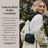 image:imageBaggallini Triple Zip with Front WalletTrifecta RFID Wallet CrossbodySilver Metallic