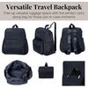 image:imageBaggallini Womens Carryall Packable Backpack BlackFrench Navy