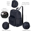 image:imageBaggallini Womens Carryall Packable Backpack BlackFrench Navy
