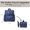 image:imageBaggallini Womens Carryall Packable Backpack BlackIndigo Petal