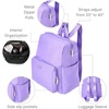 image:imageBaggallini Womens Carryall Packable Backpack BlackLavender Surf