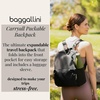 image:imageBaggallini Womens Carryall Packable Backpack BlackMulberry