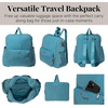 image:imageBaggallini Womens Carryall Packable Backpack BlackSeaside Blue