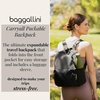 image:imageBaggallini Womens Carryall Packable Backpack BlackTerracotta