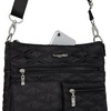 image:imageBaggallini Womens Modern Everywhere Slim CrossbodyBlack Quilt