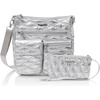 image:imageBaggallini Womens Modern Everywhere Slim CrossbodySilver Metallic Quilt