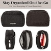 image:imageBaggallini Womens Pocket Cosmetic  Lightweight Bag  Travel Essentials Makeup Organizer MiniBlack Cheetah Emboss