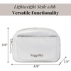 image:imageBaggallini Womens Pocket Cosmetic  Lightweight Bag  Travel Essentials Makeup Organizer MiniSilver Metallic