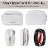 image:imageBaggallini Womens Pocket Cosmetic  Lightweight Bag  Travel Essentials Makeup Organizer MiniSilver Metallic
