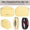 image:imageBaggallini Womens Pocket Cosmetic  Lightweight Bag  Travel Essentials Makeup OrganizerButter Yellow