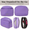 image:imageBaggallini Womens Pocket Cosmetic  Lightweight Bag  Travel Essentials Makeup OrganizerLavender Surf